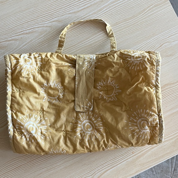 Tag Other - Sunshine Patterned Gold Packable Travel Baby Changing Pad